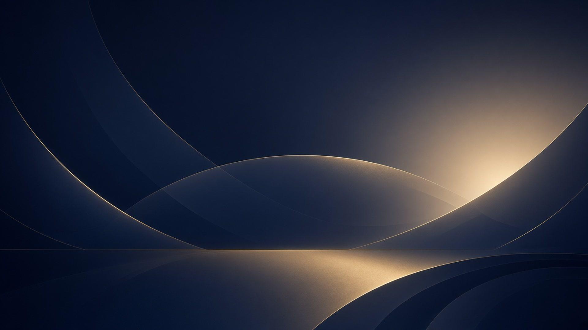 Abstract navy and gold composition